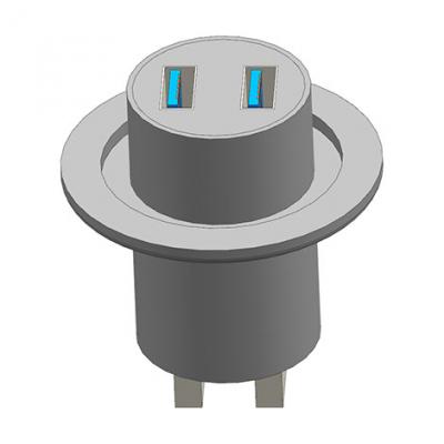 KF40 Flange with Two Ports USB3.0 Feedthroughs