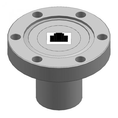 CF40 Flange with 1 Port RJ45 Feedthroughs Female to Female