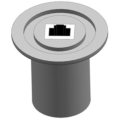 KF40 Flange with 1 Port RJ45 Feedthroughs Female to Female