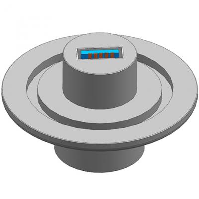 KF40 Flange to USB3.0 Feedthroughs Connector Female to Female Welding Version